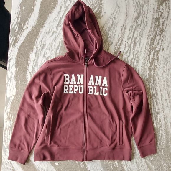 Banana Republic Men's Embroidered Logo Hoodie New Size Large - Picture 2 of 3